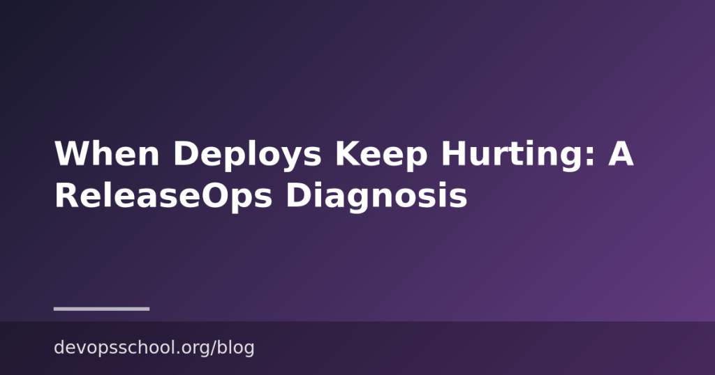 When Deploys Keep Hurting: A ReleaseOps Diagnosis